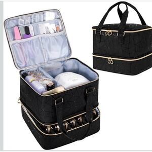 Nail Polish Organizer Bag Holds 42 Bottles Nail Polish & Nail Lamp, Gel Nail ...